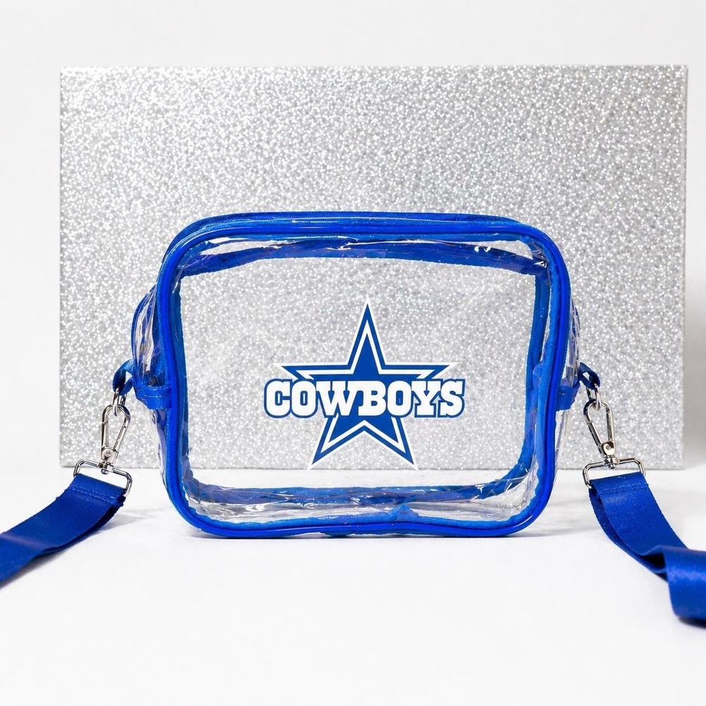 Dallas Cowboys Clear Crossbody Bag Blue Stadium Approved NFL Game Day Purse